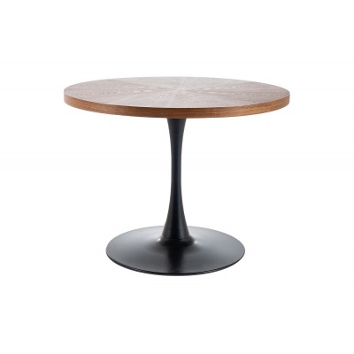 Стол обеденный SIGNAL AMADEO орех/черный мат 100